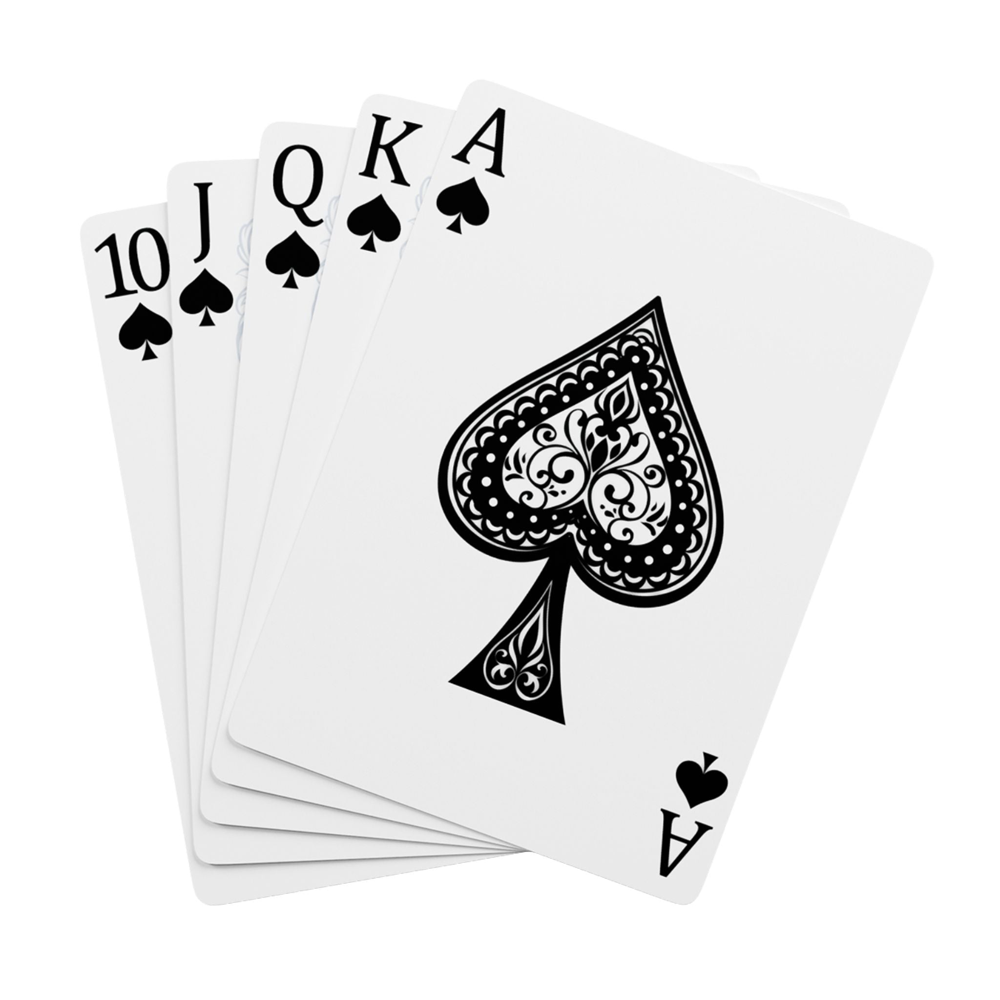 Poker Playing Cards — 'The Ballad of an Outlaw' Deck with Vintage Rose & Ace of Spades Design