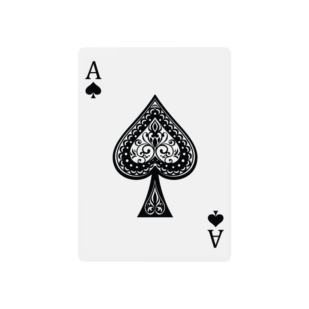 Poker Playing Cards — 'The Ballad of an Outlaw' Deck with Vintage Rose & Ace of Spades Design