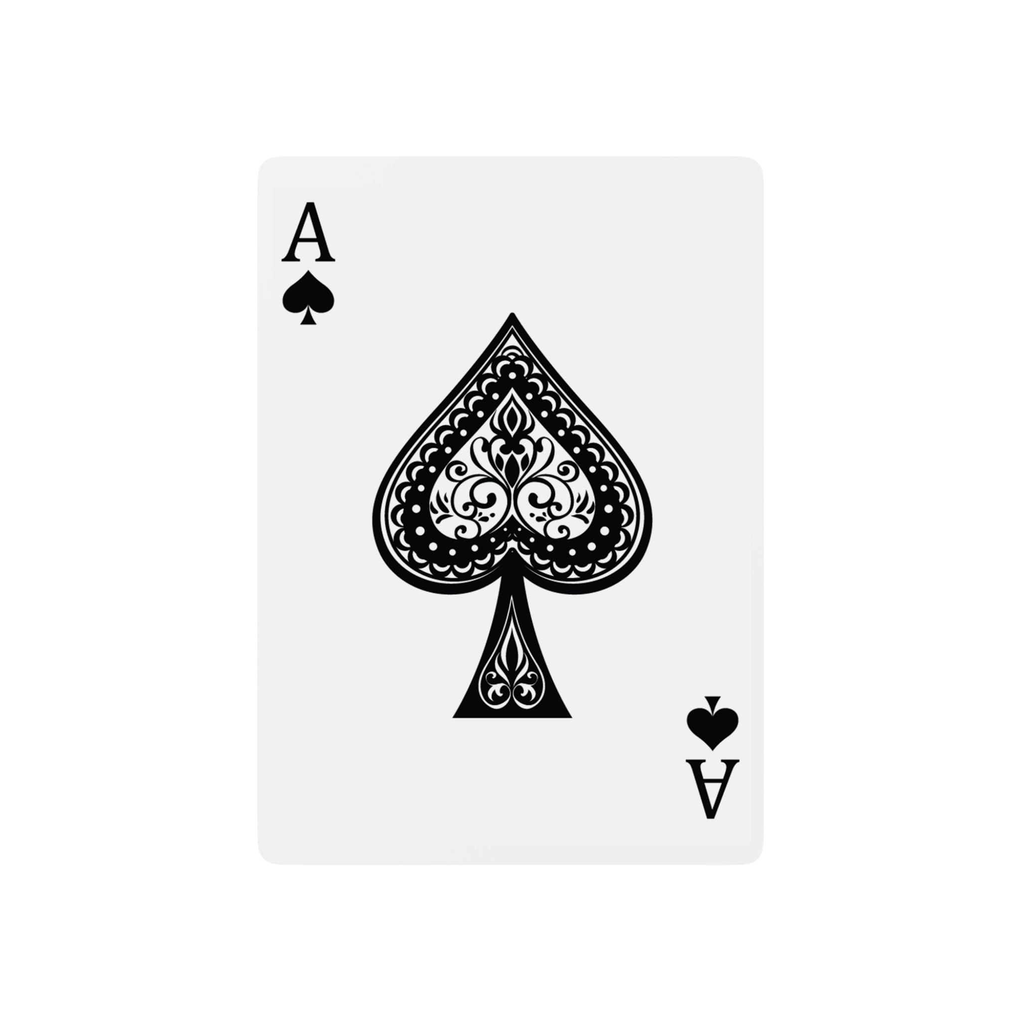 Poker Playing Cards — 'The Ballad of an Outlaw' Deck with Vintage Rose & Ace of Spades Design
